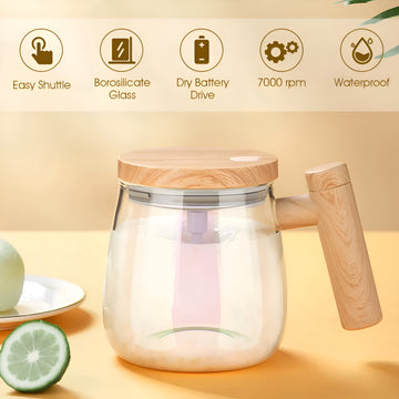 Self Stirring Electric Glass Mixing Mug