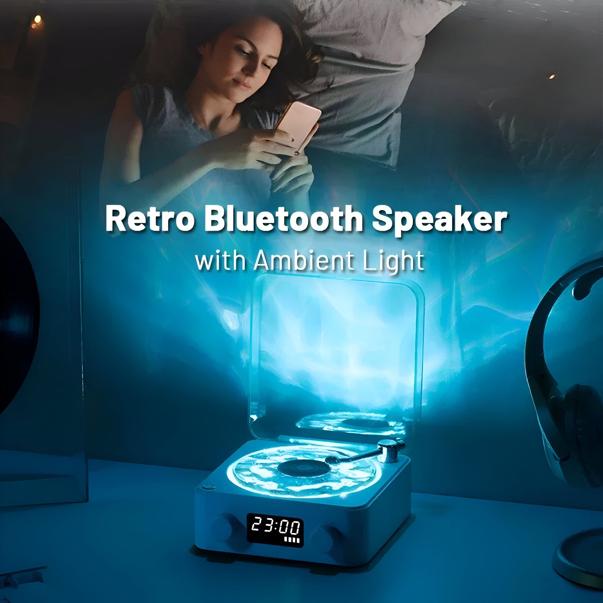 Ocean Waves Vinyl Bluetooth Speaker